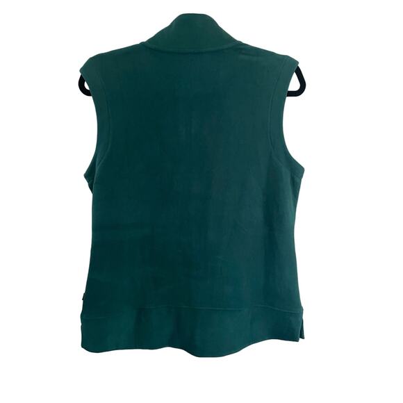NWT-SOUL+SKY VELOUR FLEECE VEST IN RAINFOREST GREEN FULL ZIP POCKETS MEDIUM - Picture 5 of 15